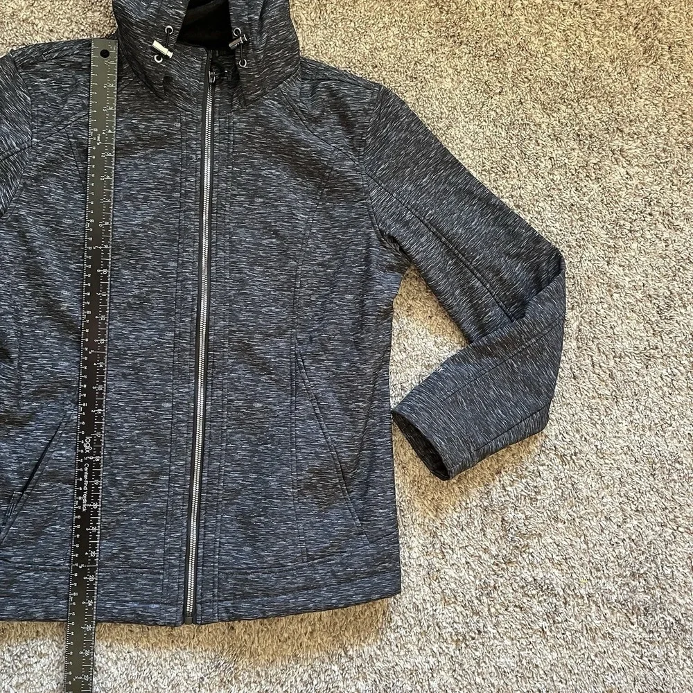 Free Country Jacket Women's Medium Black/Gray Full Zip Hood - Picture 6 of 10